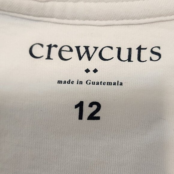 Crewcuts Factory sz 12 girls white T shirt Ice cream red white blue - Picture 3 of 6